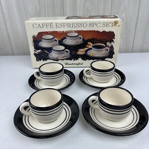 Vintage Roma Caffe Espresso Set 8 Piece Hand Crafted & Painted Made in Italy