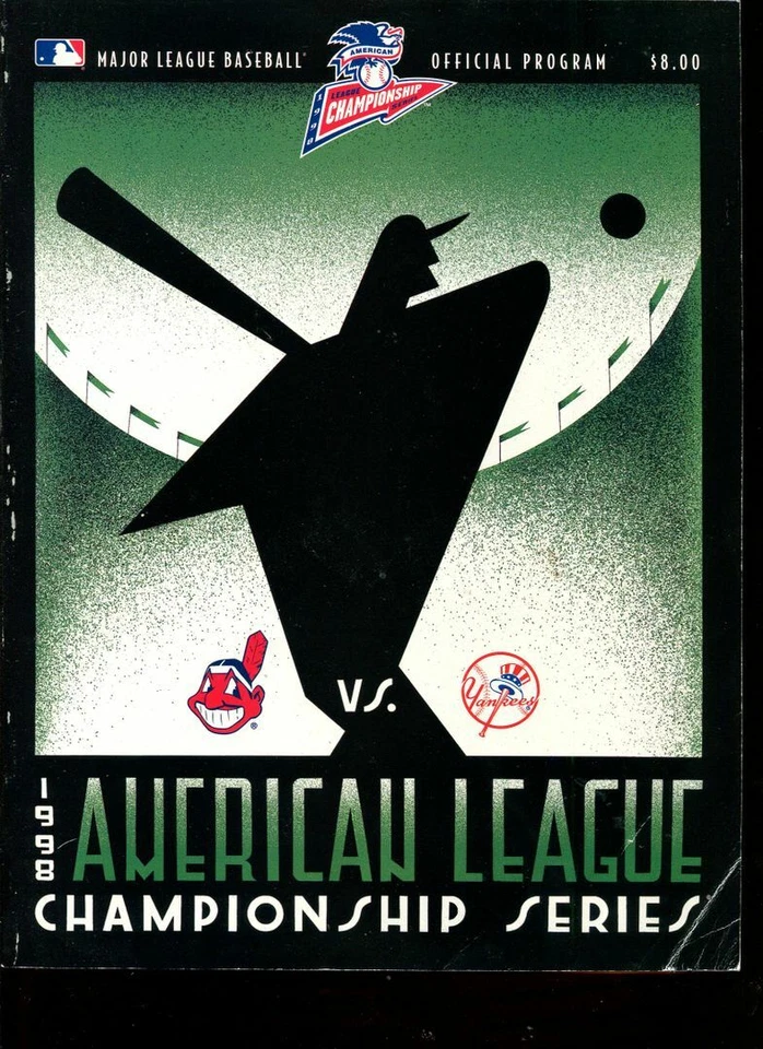 Programa de béisbol New York Yankees 1998 ALCS Cleveland Indians Derek Jeter Foto 1 de 1