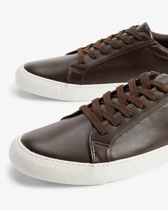 Express dunkelbraune Kunstleder Turnschuhe Herren Größe: 10 Neu ohne Box Perfekt - Bild 1 von 5