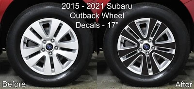 Vinyl Wheel Overlays for Subaru Outback 2015-2021 17" Wheels WITH REVEAL - Image 1 of 4