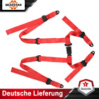 Sport Hosenträger Gurt 4 Punkt Rot Autorennen Schalen-Sicherheitsgurt Universal