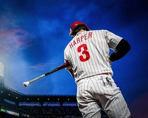Bryce Harper On Deck Angle Philadelphia Phillies 8x10 MLB Photo - Picture 1 of 1