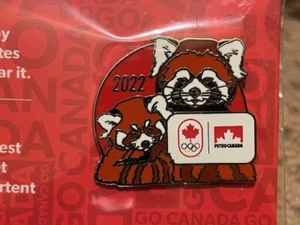 Beijing 2022 Olympic Canada Sponsor Pin Petro Canada Raccoons Pin - Picture 1 of 2