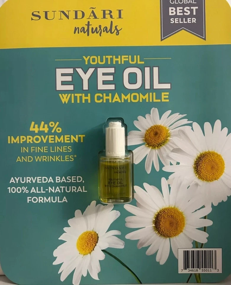Sundari Naturals Youthful Eye Oil To Reduces Wrinkle W Chamomile  .5 oz 100%Natu - Image 1 of 1