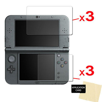 6x Clear Screen Protector Guards With Cloth For NINTENDO 3DS XL & New 3DS XL • 2.49£