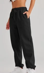 NEW AUTOMET Women's Casual Baggy Fleece Sweatpants Size Large - Picture 1 of 1