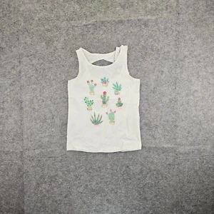 Carter's Girls Kid Cactus Racerback Tank White Size6/6x NWT - Picture 1 of 3