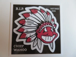 CLEVELAND INDIANS, "CHIEF WAHOO" RETIRED 2021, 106 YRS MASCOT, (R.I.P.) "MAGNET" - Picture 1 of 6