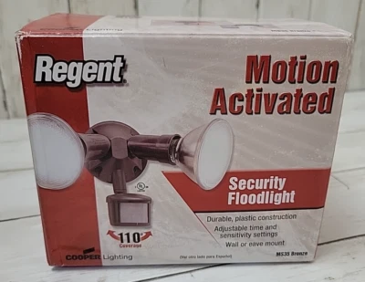 Proyector de seguridad activado por movimiento Regent cobertura 100° MS35 bronce Foto 1 de 4
