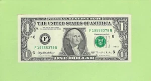 1995 ..UNCIRC $1 F 1955 5379 N .... 1995 $1 F-N BONITO BILLETE FRANCO - Imagen 1 de 2
