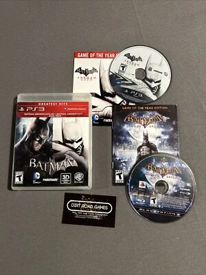 Batman Arkham Asylum + Arkham City Dual Pack PS3 Playstation 3 Complete - Image 1 of 4