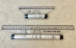 Righello a rullo vintage set strumenti da disegno multifunzione righelli 6” e 12” - Foto 1 di 5