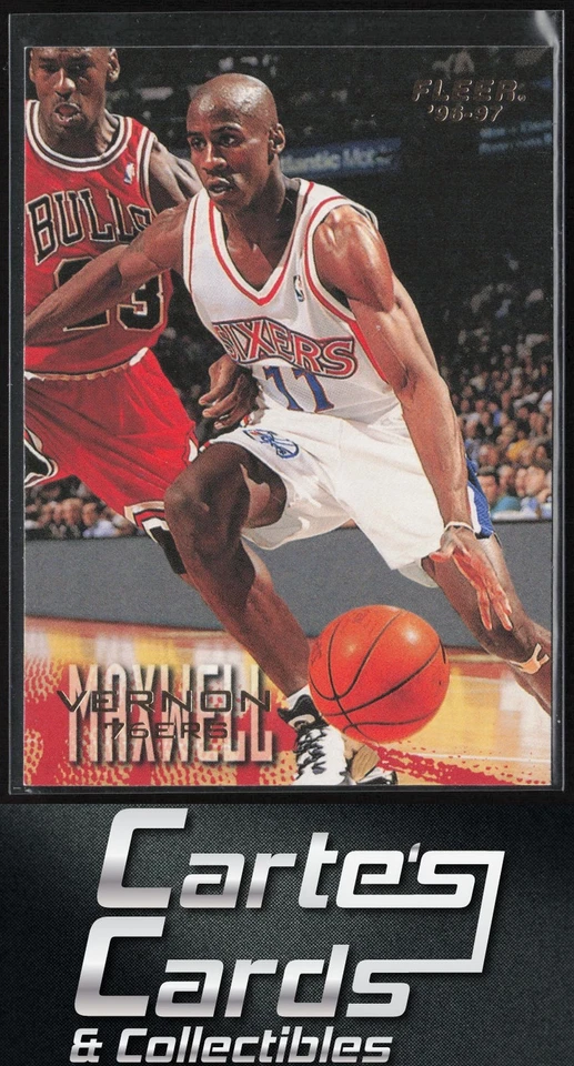 Vernon Maxwell 1996-97 Fleer #82 Philadelphia 76ers Michael Jordan Cameo - Image 1 of 2