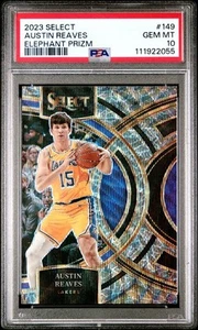 Austin Reaves 2023 Panini Select #149 Elephant Premier Prizm PSA 10 A2B Pop 3 - Picture 1 of 2