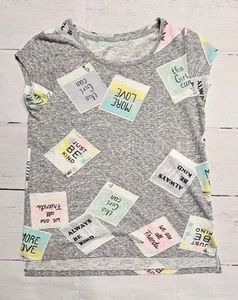 SO GIRLS 14 RELAXED GRAY MARLED POLOROID QUOTE THE CUTEST TEE S/S TOP - Picture 1 of 15