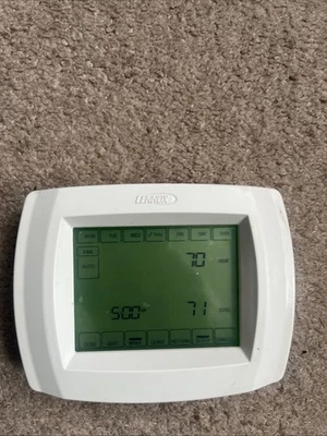 Lennox X4146 White Wall-Mounted Digital Touchscreen Programmable Thermostat - Image 1 of 2