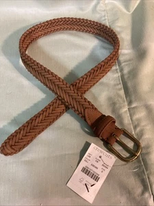 Crewcuts Brown Braided Genuine Leather Belt - Youth/Kids Size Small - Picture 1 of 8