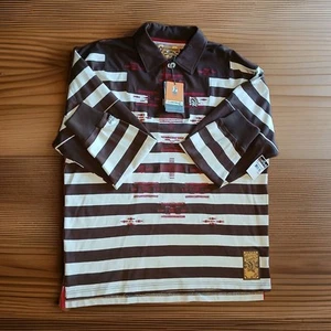 Vintage Akdmks Men's Long Sleeve Rugby Shirt Size 2XL - Picture 1 of 2