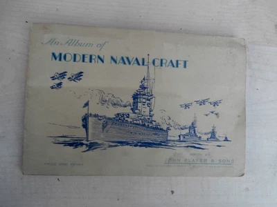 CIGARETTE CARDS: MODERN NAVAL CRAFT BY JOHN PLAYER COMPLETE IN ALBUM  1939 - Image 1 of 2