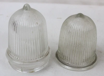 2 globos de vidrio transparente con luz de popa de barco vintage Kainer Chris artesanía torbellino madera Foto 1 de 4