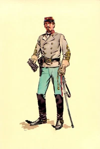 Vintage Postcard 1863 Officer First Louisiana Artillery CSA Civil War - Picture 1 of 2