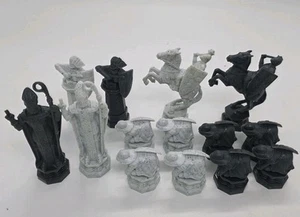 Assortment Harry Potter Wizard Chess Replacement Game Pieces Black & White - Picture 1 of 6