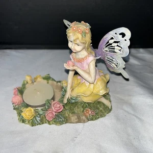Soporte de luz de té de hadas hadas y flores - Imagen 1 de 5