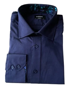 DUCHAMP LONDON Tailored Navy Shirt - Picture 1 of 4
