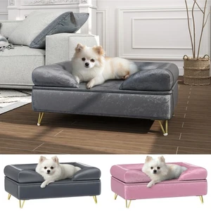 PawHut Hundesofa Haustiercouch mit abnehmbarem Rückenlehnenkissen waschbarer Bezug - Bild 1 von 23