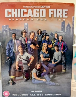 Chicago Fire: Seasons One-ten DVD (2022) Jesse Spencer cert 15 57 discs - Image 1 of 4