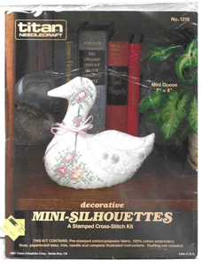 Mini-Goose Silhouettes Punto de Cruz Kit Titan Needlecraft #1216 1987 7" x 8" - Imagen 1 de 1