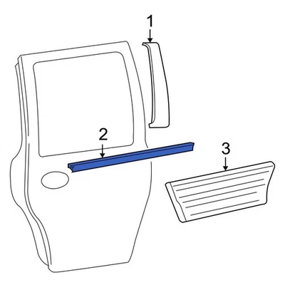 For Ford Expedition 07-17 Ford Rear Right Outer Door Window Belt Weatherstrip - Imagem 1 de 2