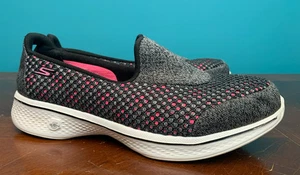 Skechers Go Walk 4 Women's Slip On Shoes - Size 7.5, Black Gray Pink, No Insoles - Picture 1 of 10