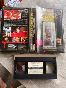 Nightmares in a Damaged Brain - WOV2000 Pre Cert Big Box Ex Rental VHS Video - Picture 1 of 5
