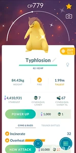 Shiny Typhlosion | registrado o amistad durante 30 días | Pokemon Trade Go✨ - Imagen 1 de 2