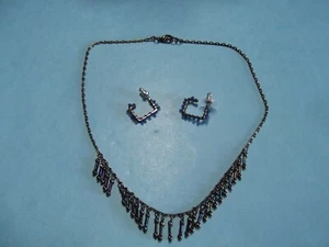 Unique Fashion Jewelry Set Necklace 7.5" Stud Earrings - Picture 1 of 9