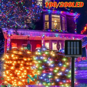 Cadena De Luces Solares LED Tira Luz Solar Para Exterior Jardin Navidad Decor US - Picture 1 of 45