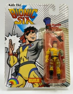 BIONIC SIX BUNJI DIECAST ON CARD 1986 LJN TOYS - Picture 1 of 11