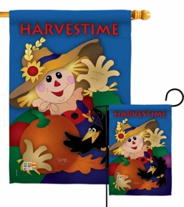 Harvestime Garden Flag Harvest & Autumn Fall Decorative Gift Yard House Banner - Picture 1 of 17