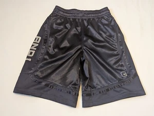And1 And 1 Basketball Shorts Boys Small Blue Elastic Waist Shiny Baggy Silky - Picture 1 of 10