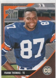 FRANK THOMAS Collegiate Greats AUBURN TIGERS FOOTBALL CARD Chicago White Sox HOF - Picture 1 of 2