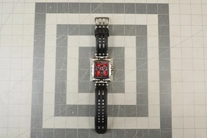 Oakley Minute Machine "Tank Time" Quartz Swiss Watch, Red Dial, Rubber Band - Picture 1 of 10