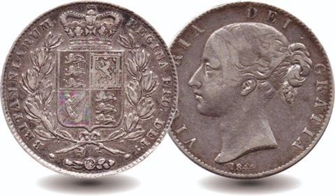 Great Britain Silver Crown 1844 Cover