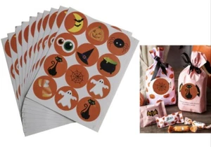 120 pegatinas grandes de Halloween fantasmas calabazas arañas truco o trato espeluznante Reino Unido - Imagen 1 de 2