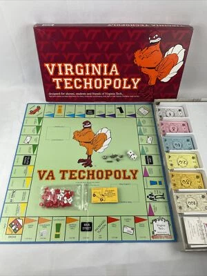 Virginia Techopoly VT University Monopoly Board Game Complete Hokies - Image 1 of 4