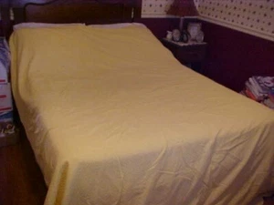 Vintage Yellow Woven Bedspread with White Fringe, 78321 - Picture 1 of 8