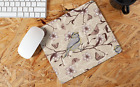 Vintage Bird and Flowers Non Slip Mouse Mat / Mouse Pad