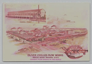 South Bend IN Oliver Chilled Plow Works Power Plant Old Advertising Postcard D26 - Picture 1 of 4