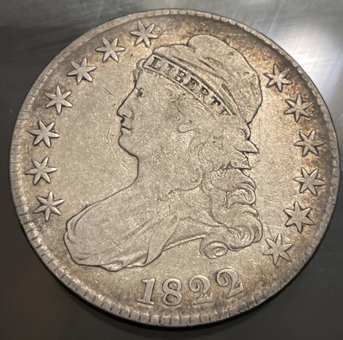 1822 Capped Bust Silver Half Dollar Fine Details Cover