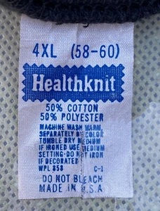 Vintage Healthknit 50/50 Pullover Crewneck Men's Sweatshirt Size 4XL(58-60). - Picture 1 of 7